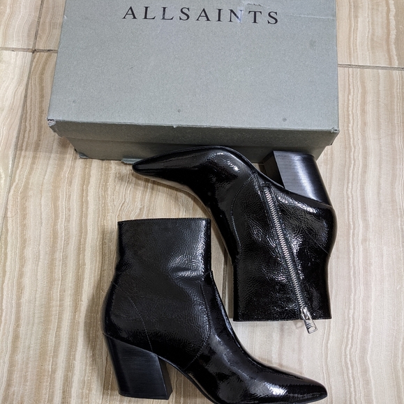 All Saints Shoes - ALLSAINTS Aster Crinkle Embossed Bootie